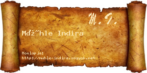 Mühle Indira névjegykártya